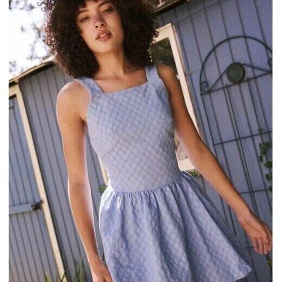 Free People Blue Mini Dress - Picture 2 of 8